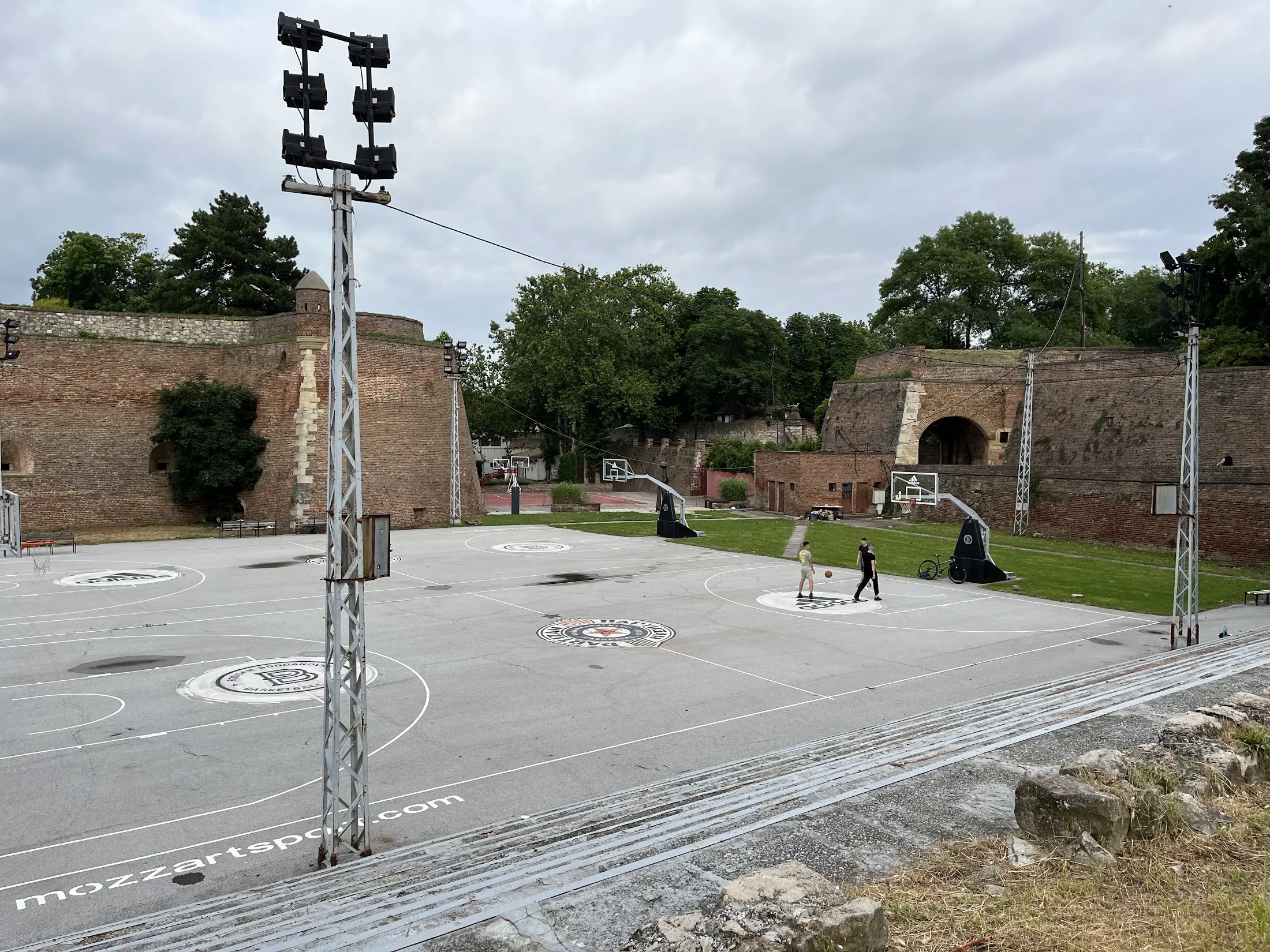 Jokic court in the middle of 2,000 year old fort